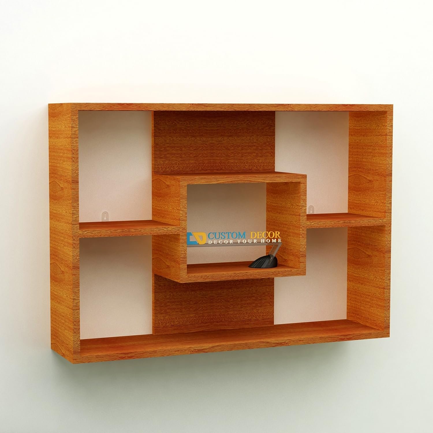 81UynRZerFL._SL1500_ Custom Decor Solid Sheesham Wood Wall Cubby Storage Organizer Floating Shelf Wall Mounted Home Decor Furniture- (Honey Teak) - Image 5