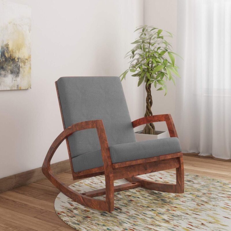 Custom Decor Indian Sheesham Wood Natural Finish Comfort Folding Chair - Brown