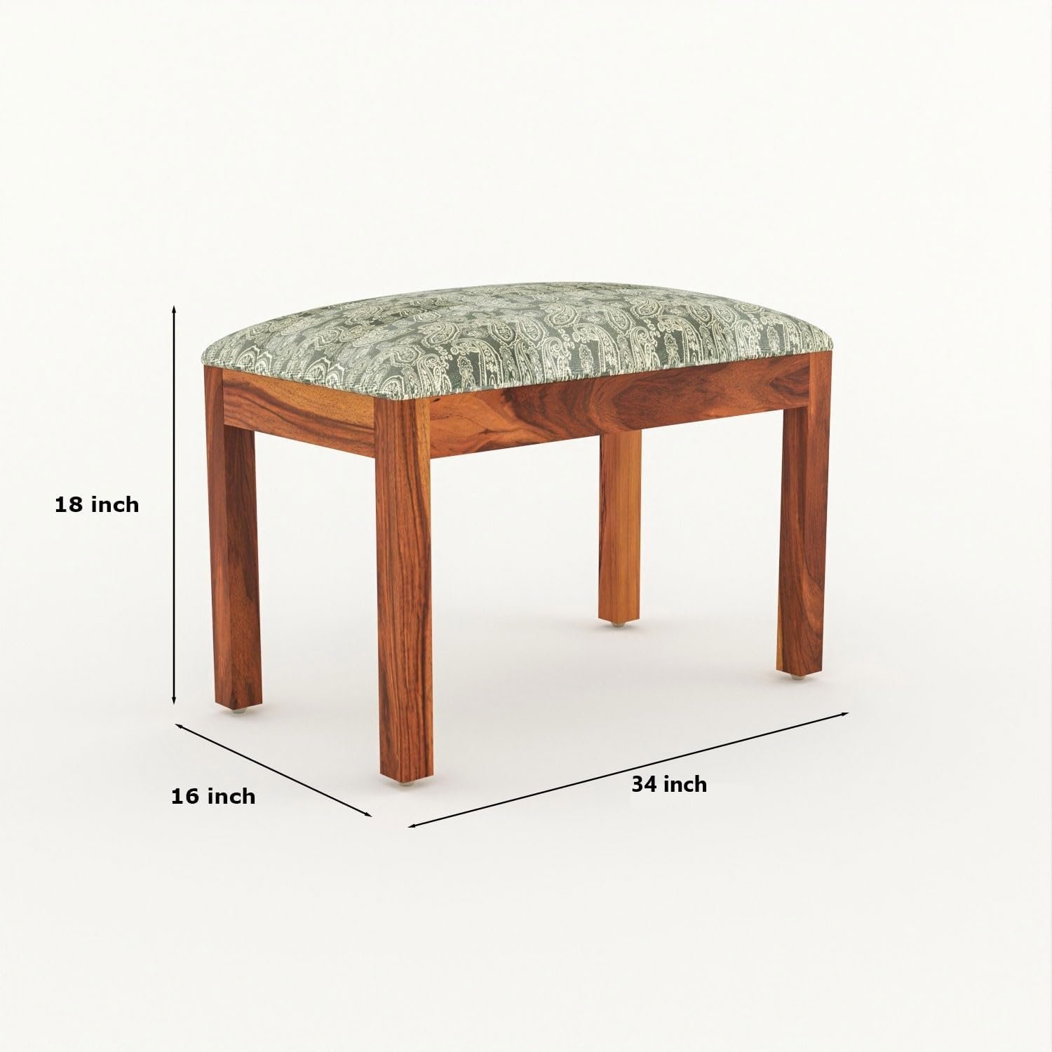 61b7c+Vav6L._SL1500_ RECTART Solid Sheesham Wood 4 Seater Dining Table Set with Cushioned Chairs | 4 Seater Dining Table for Living Room | Dining Table 4 Seater - Image 4