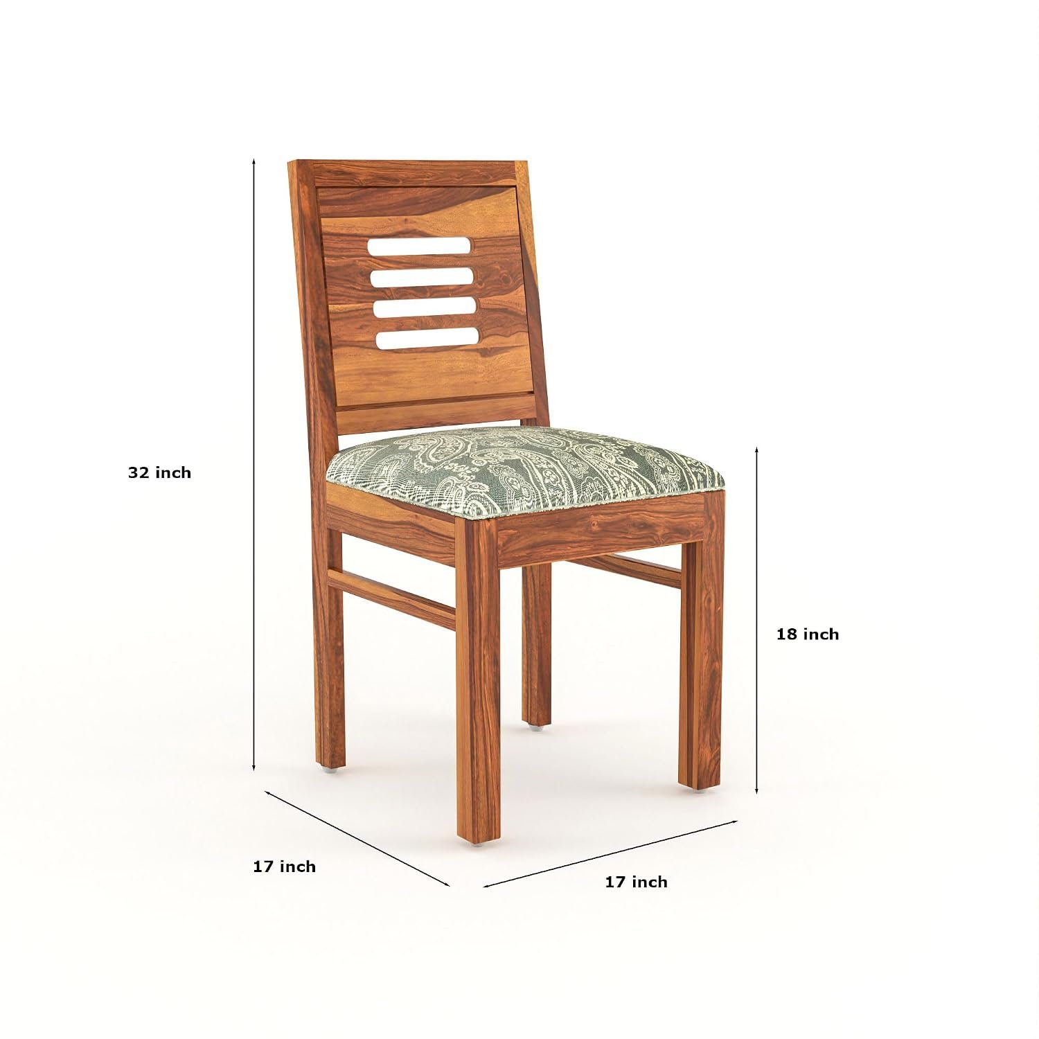 71SaH+vMV2L._SL1500_ (1) RECTART Solid Sheesham Wood 4 Seater Dining Table Set with Cushioned Chairs | 4 Seater Dining Table for Living Room | Dining Table 4 Seater - Image 7