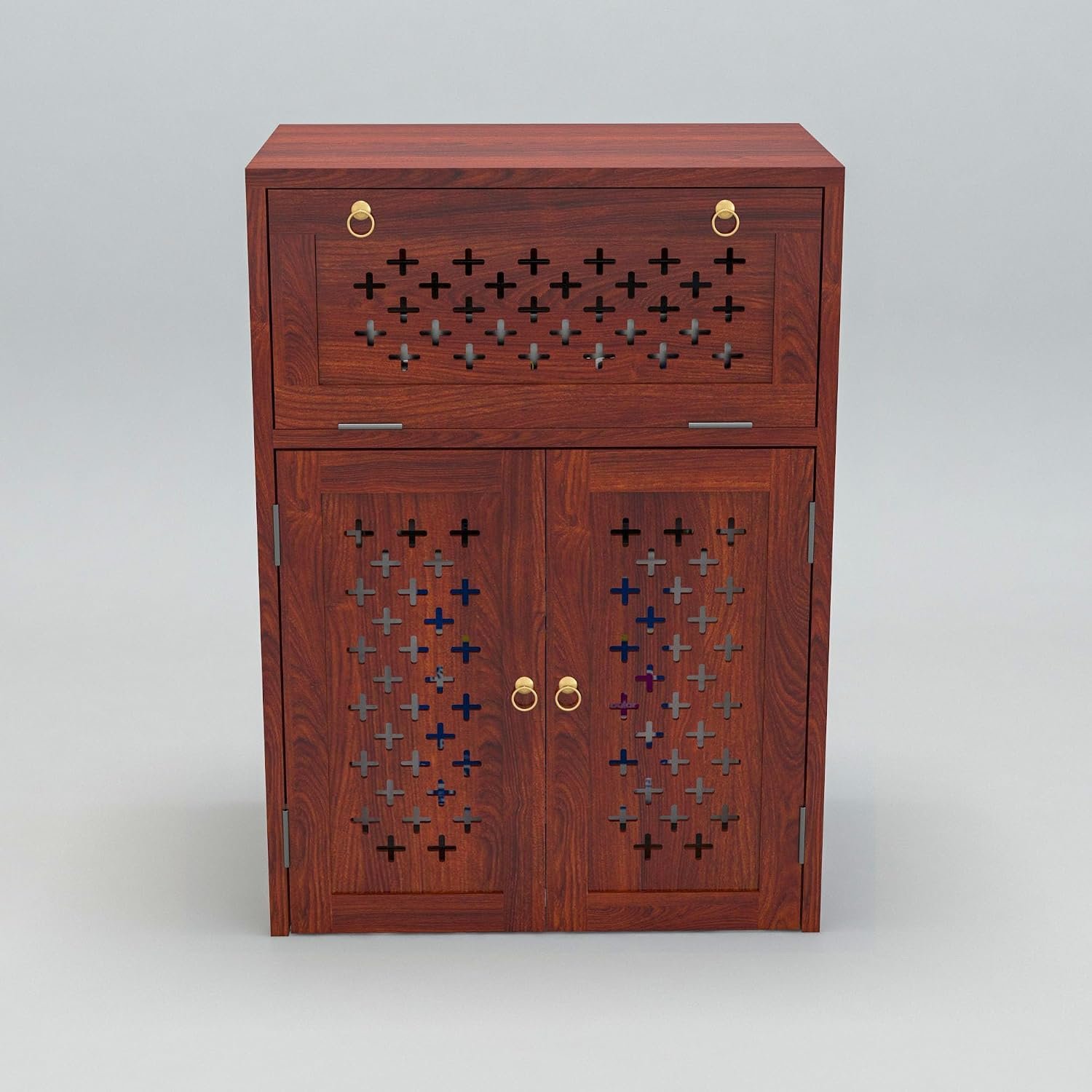 71X1CqgK3AL._SL1500_ - Copy RECTART Solid Wooden Inverter Battery Cabinet | Single Battery Box | Wooden Inverter Battery Cabinet | Battery Box | Sheesham Wood,Standard (Mahogany) - Image 2