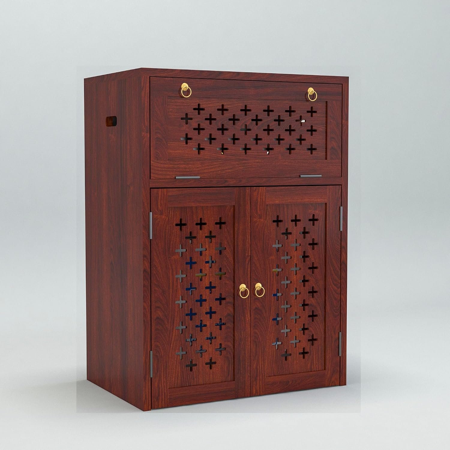 71hzSl9TTpL._SL1500_ RECTART Solid Wooden Inverter Battery Cabinet | Single Battery Box | Wooden Inverter Battery Cabinet | Battery Box | Sheesham Wood,Standard (Mahogany) - Image 7