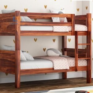 RECTART Sheesham Wood Bunk Bed | Wooden Double Bed Bed Furniture for Bedroom | Living Room | Home | (Zenflow-Honey) Visit the RECTART Store